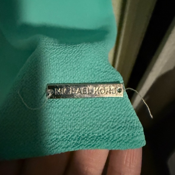 Michael Kors Turquoise Cold Shoulder Blouse - Picture 3 of 6